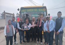 श्री गणेश माध्यमिक विद्यालयमा विद्यालय बस हस्तान्तरण
