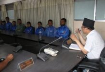 प्रमुख प्रजापतिद्वारा बक्सिङ खेलाडीहरुलाई शुभकामना तथा मार्गनिर्देशन